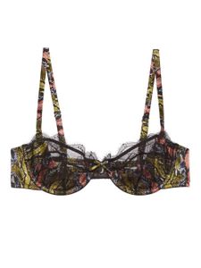 Fleur Du Mal soutien-gorge à imprimé peau de serpent - Noir