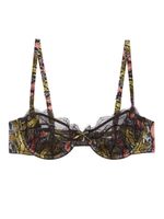 Fleur Du Mal soutien-gorge à imprimé peau de serpent - Noir