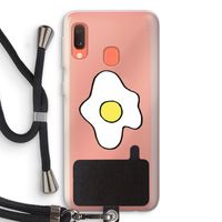 Spiegelei: Samsung Galaxy A20e Transparant Hoesje met koord