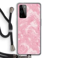 Abstract Painting Pink: OnePlus 9 Pro Transparant Hoesje met koord