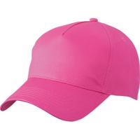 Baseball pet/cap 5 panels - roze - volwassenen - Voordelige caps - katoen