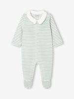 Personaliseerbaar babyslaappakje voor pasgeborenen in fluweel / velours ecru