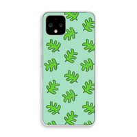Groene blaadjes: Pixel 4 Transparant Hoesje