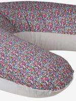 Borstvoedingskussen en hoes van katoenen hydrofiel en Liberty ENVIE DE FRAISE lichtroze