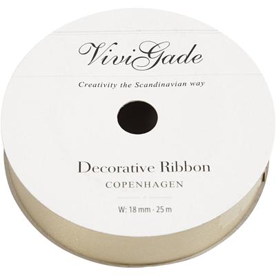 Vivi Gade Cadeaulint, b: 18 mm, matt, goud, 25 m/ 1 rol