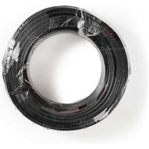 Speaker-Kabel | 2x 1,50 mm2 | 100 m | Folieverpakking | Zwart/Rood