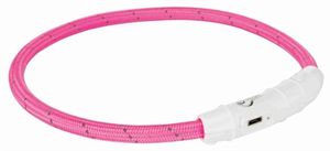 Trixie Halsband hond flash lichthalsband usb tpu / nylon roze