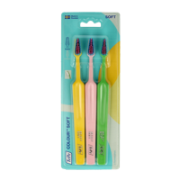 Tandenborstel colour soft 3-pack 3 Stuks