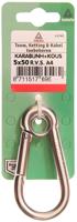 Karabijnh kous 5x50mm rvs - Deltafix