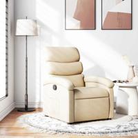 Fauteuil verstelbaar stof crèmekleurig