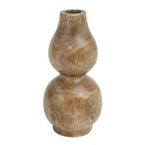 PTMD Yolande Brown mango wood pot S