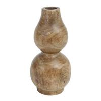 PTMD Yolande Brown mango wood pot S - thumbnail