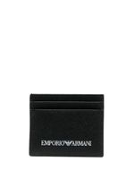 Emporio Armani porte-cartes à logo imprimé - Noir