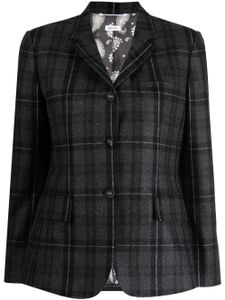 Thom Browne checked single-breasted blazer - Gris