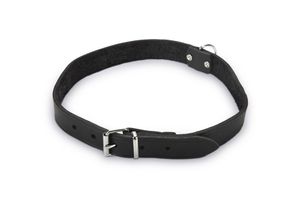Beeztees Halsband Hond Leer - Zwart - 70 cm x 25 mm