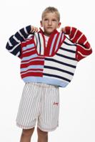 Gestreepte trui met rits - BLUE - 11/12