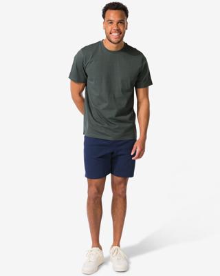 HEMA Heren sweatshort donkerblauw (donkerblauw)