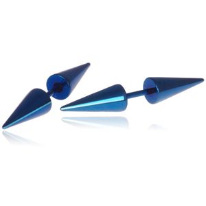 Titanium Stud oorbellen Spikes Blauw