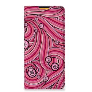 Samsung Galaxy M52 Bookcase Swirl Pink