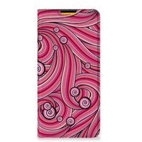 Samsung Galaxy M52 Bookcase Swirl Pink - thumbnail