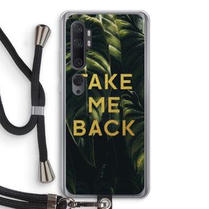 Take me back: Xiaomi Mi Note 10 Pro Transparant Hoesje met koord