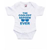 Coolest nephew ever cadeau baby neef rompertje wit jongens