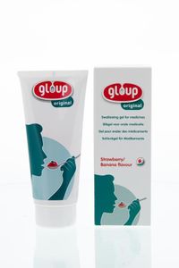 Original medicatie inname gel aardbei banaan