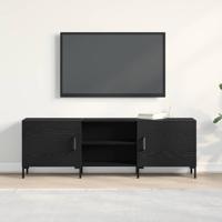 Tv-meubel 150x30x50 cm bewerkt hout zwart eikenkleurig