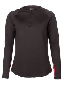 Rucanor 30557 Davina half zip l/sl shirt ladies  - Black - L