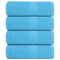 VidaXL Gastendoekjes 4 st 30x50 cm 360 g/m² 100% katoen turquoise