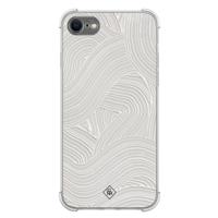 iPhone SE (2020/2022) / 8 / 7 shockproof hoesje - Abstract beige waves