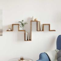 Wandplank met plank Oud hout 104.5 x 10 x 43 cm Bewerkt hout