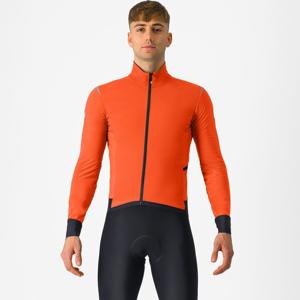 Castelli Alpha Flight RoS lange mouw fietsjack brilliant orange/black reflex heren L