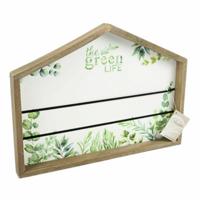 Kaarthouder huis Green Life 32 cm | 6 stuks