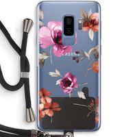 Geschilderde bloemen: Samsung Galaxy S9 Plus Transparant Hoesje met koord