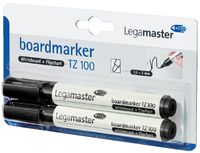 Viltstift Legamaster TZ100 whiteboard rond zwart 1.5-3mm 2st