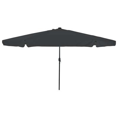Parasol met LED-verlichting Ø395x245 cm antraciet