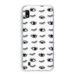 Eye pattern #2: Samsung Galaxy A10 Transparant Hoesje