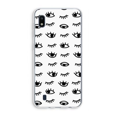 Eye pattern #2: Samsung Galaxy A10 Transparant Hoesje