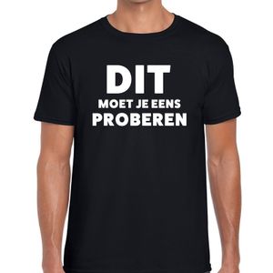 Dit moet je eens proberen beurs/evenementen t-shirt zwart heren