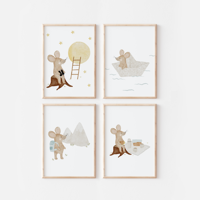 Posters - Muis Avontuur / Set van 4