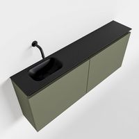 Toiletmeubel Mondiaz Ture | 120 cm | Meubelkleur Army | Eden wastafel Urban Links | Zonder kraangat