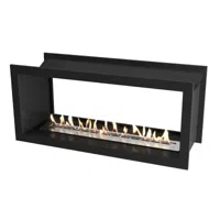 Icon Dubbelzijdige Slimline Firebox FBDS1100
- Icon Fires 
- Kleur: Zwart  
- Afmeting: 110 cm x 60 cm x 45 cm