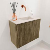 Toiletmeubel Mondiaz Joya Dlux | 50 cm | Meubelkleur Dusk | Faye wastafel Meli Wasbak Rechts | Zonder kraangat(en)
