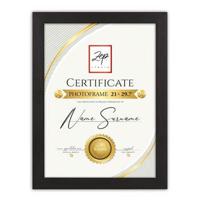 Zep v4729b certificate black 29,7x42 cm