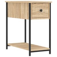 vidaXL Nachtkastje 30x60x60 cm bewerkt hout sonoma eikenkleurig