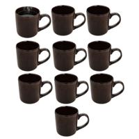 Secret de gourmet Koffiemok - 10x - bruin - keramiek - 420 ml - beker