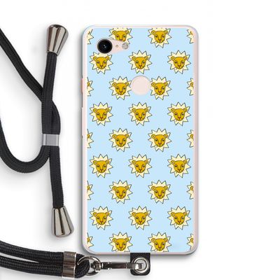 Leeuwenkoppen: Pixel 3 XL Transparant Hoesje met koord