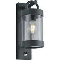 LED Tuinverlichting met Bewegingssensor - Wandlamp Buitenlamp - Trion Semby - E27 Fitting - Spatwaterdicht IP44 - Mat Antraciet - Aluminium