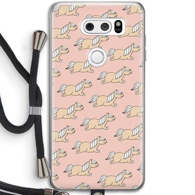 Ponys: LG V30 Transparant Hoesje met koord